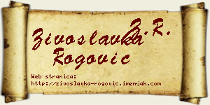 Živoslavka Rogović vizit kartica